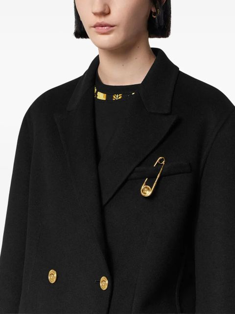 Versace double-breasted coat - Black