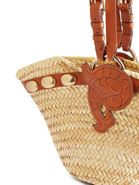 PUCCI studded fish-appliqué beach bag - Neutrals