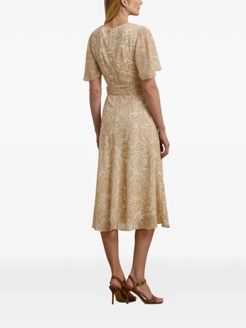 Lauren Ralph Lauren floral-print wrap-style dress - Neutrals