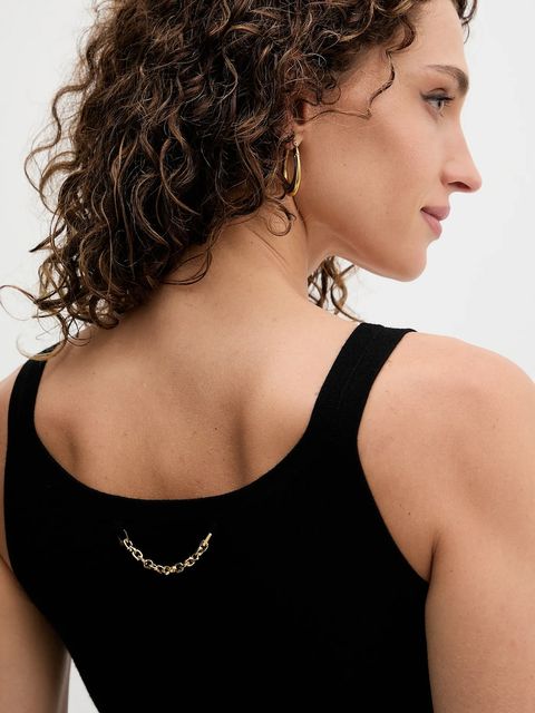 Elisabetta Franchi top z dodatkiem wełny kolor czarny TK63B57E2