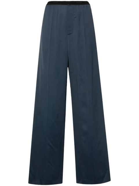 Balenciaga logo-waistband straight-leg pants - Blue - zdjęcie produktu nr 1