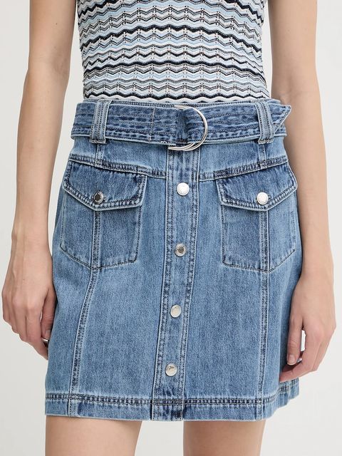 Morgan spódnica jeansowa kolor niebieski mini ołówkowa JOLAM - zdjęcie produktu nr 1