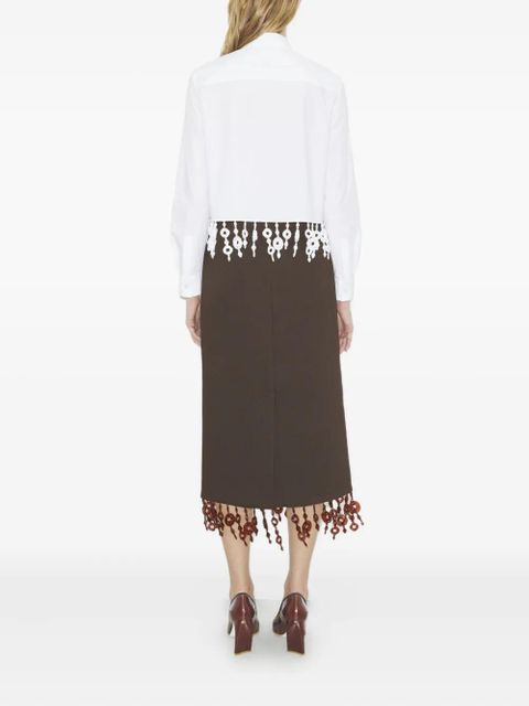 Tory Burch crystal-embellished shirt - White