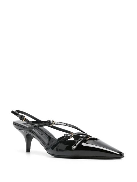 Miu Miu buckle-embellished slingback pumps - Black - zdjęcie produktu nr 2