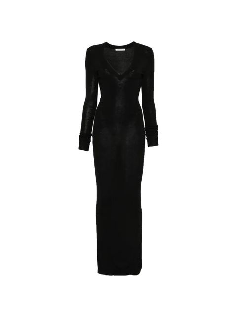 ENTIRE STUDIOS V-neck long-sleeve dress - Black - zdjęcie produktu nr 1