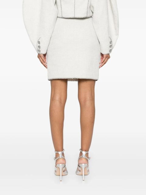 ROTATE BIRGER CHRISTENSEN bouclé mini skirt - Neutrals