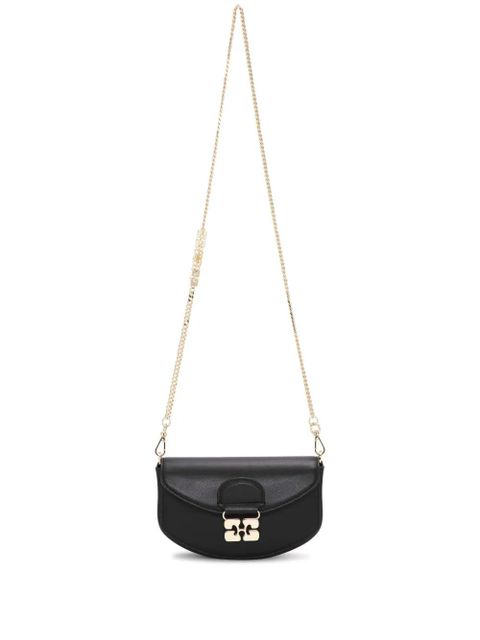 GANNI Butterfly-clasp crossbody bag - Black - zdjęcie produktu nr 1