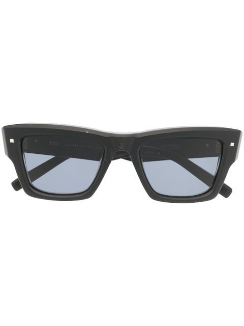 VALENTINO GARAVANI EYEWEAR Rockstud square-frame sunglasses - Black - zdjęcie produktu nr 1