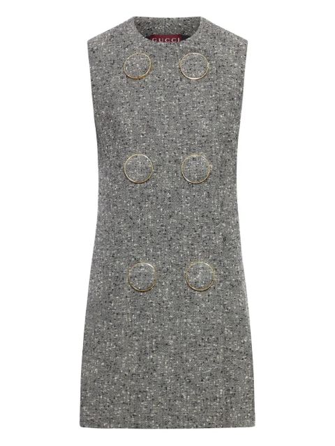Gucci buttoned wool mini dress - Grey - zdjęcie produktu nr 1