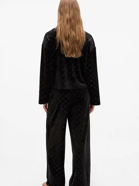 Karl Lagerfeld spodnie dresowe bawełniane damskie kolor czarny gładkie A4W44008