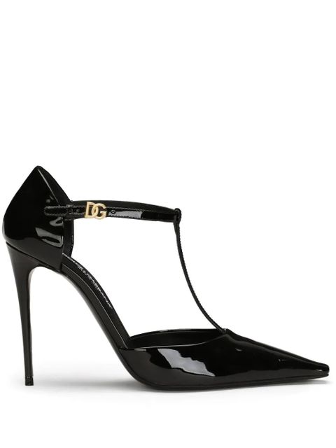 Dolce & Gabbana 105mm DG-plaque pumps - Black - zdjęcie produktu nr 1