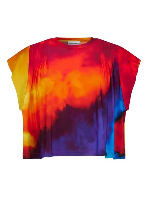 Rabanne tie-dye pleated T-shirt - Yellow - zdjęcie produktu nr 1