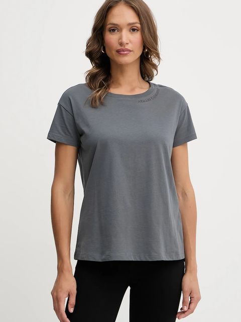 Armani Exchange t-shirt bawełniany damski kolor szary XW001356 AF10356 - zdjęcie produktu nr 1