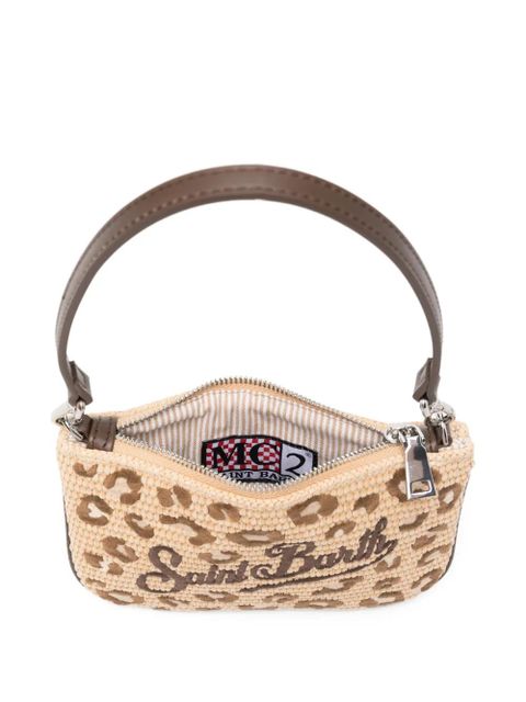 MC2 Saint Barth mini leopard-print embroidered tote bag - Neutrals
