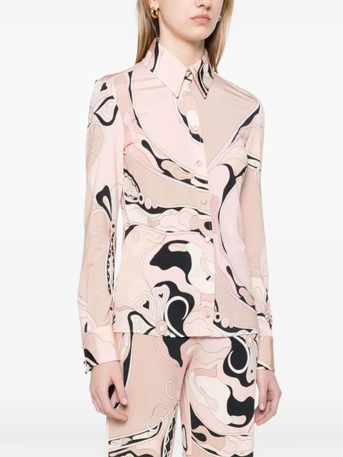 PUCCI Orchidee-print shirt - Neutrals