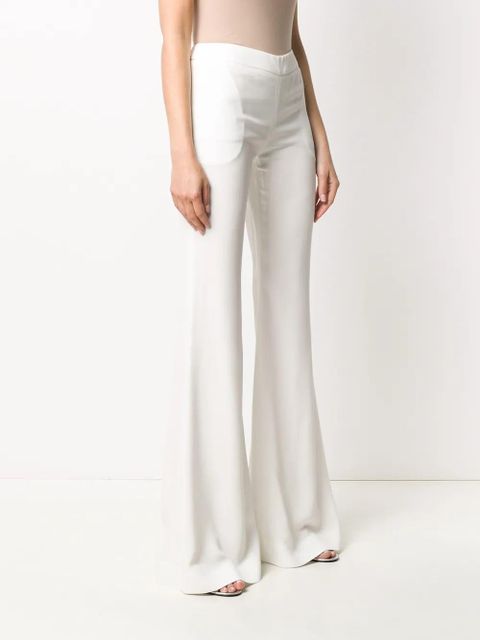 Balmain high waist flared trousers - White