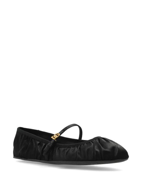 Dolce & Gabbana logo-buckle ballerina shoes - Black - zdjęcie produktu nr 2