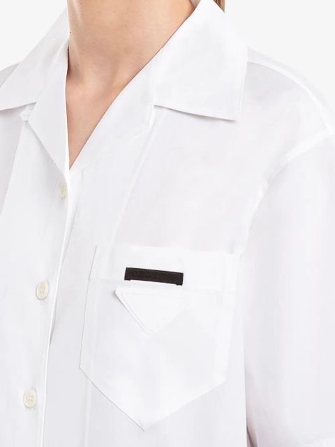 Prada panelled bowling-style shirt - White