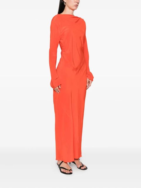 SIR. Fresca gathered midi dress - Orange