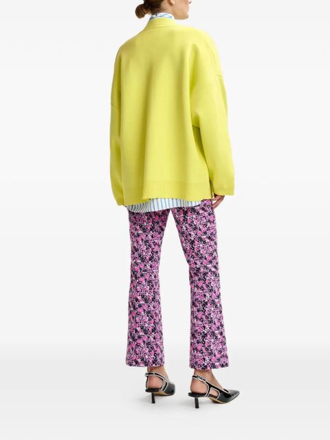 Essentiel Antwerp flower-buttons patch-pocket cardigan - Yellow