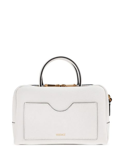 Versace Boston Medusa-appliqué tote bag - White