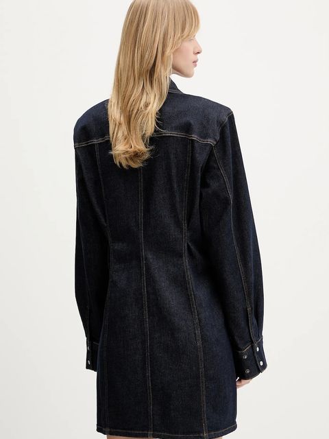 Gestuz sukienka jeansowa kolor granatowy mini dopasowana 10910869