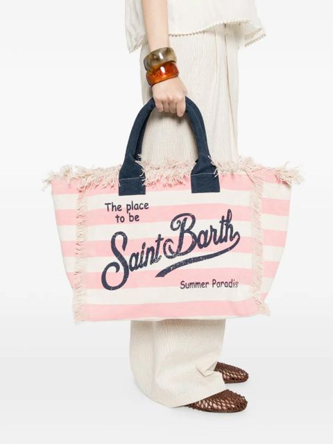 MC2 Saint Barth Vanity fringed striped tote bag - Pink - zdjęcie produktu nr 2