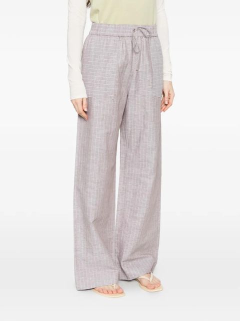 Max Mara drawstring striped palazzo pants - Neutrals