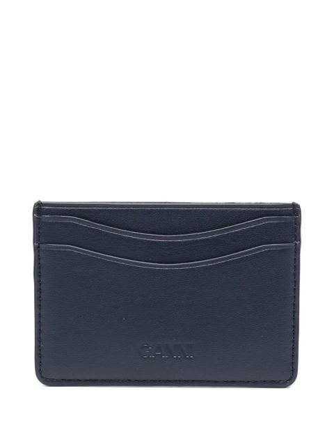 GANNI teddy-print card holder - Blue