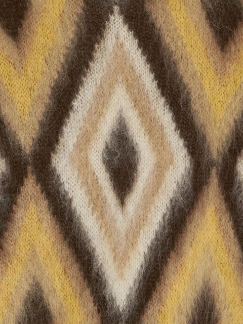 ETRO diamond-print brushed-effect cardi-coat - Neutrals