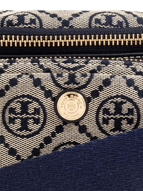 Tory Burch logo-monogram zipped mini bag - Neutrals