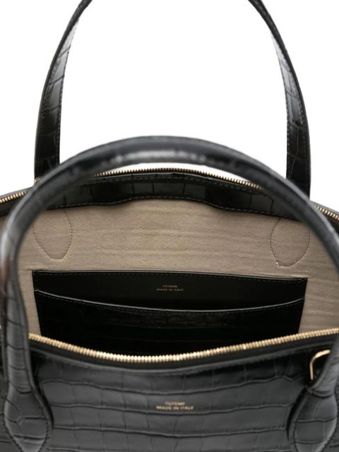 TOTEME medium Day croc-embossed tote bag - Black - zdjęcie produktu nr 2