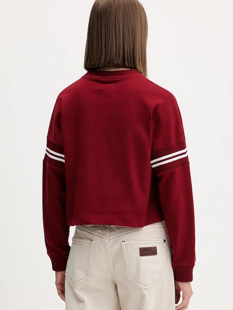 Guess Jeans bluza bawełniana damska kolor bordowy z aplikacją W5BQ25 KCYM1 - zdjęcie produktu nr 2