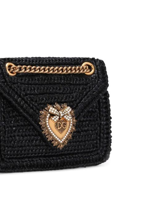 Dolce & Gabbana Devotion woven crossbody bag - Black