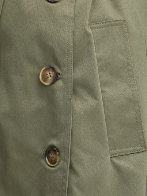 Answear.LAB trencz damski kolor zielony przejściowy dwurzędowy