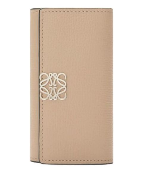 LOEWE anagram-detail leather keyring - Neutrals - zdjęcie produktu nr 1