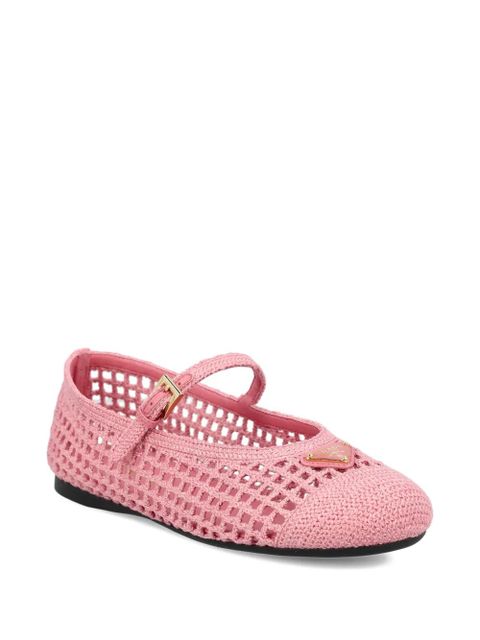 Prada buckled-fastening ballerina shoes - Pink - zdjęcie produktu nr 2