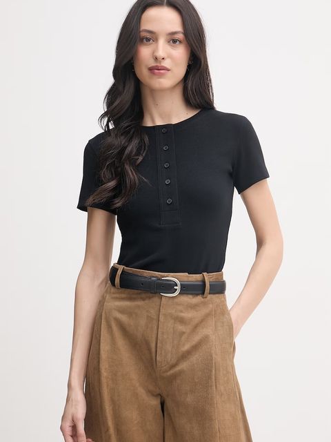 United Colors of Benetton t-shirt damski bawełniany z elastanem - zdjęcie produktu nr 2