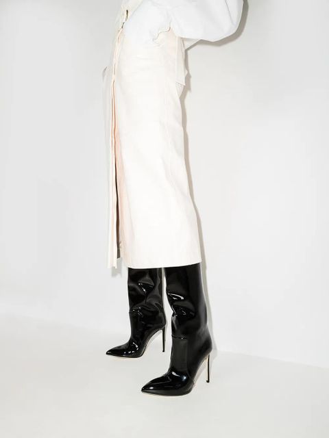 Paris Texas 105mm knee-high boots - Black