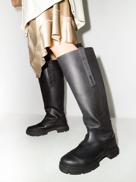 GANNI knee high rubber boots - Black - zdjęcie produktu nr 2