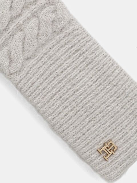 Tommy Hilfiger opaska na głowę z domieszką wełny kolor szary AW0AW17989 - zdjęcie produktu nr 2