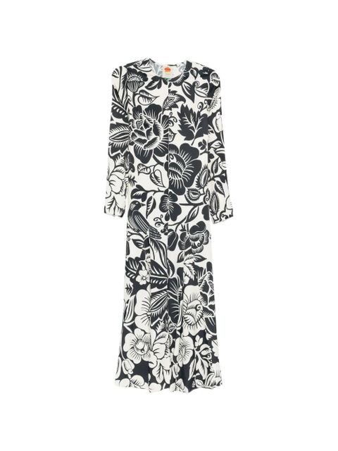 FARM Rio floral-print zip dress - White - zdjęcie produktu nr 1