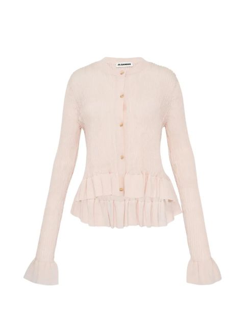 Jil Sander ruffled-hem cardigan - Pink - zdjęcie produktu nr 1