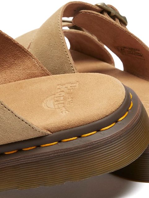 Dr. Martens klapki zamszowe Josef kolor beżowy DM41083200