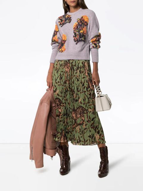 Chloé floral Intarsia sweater - Purple