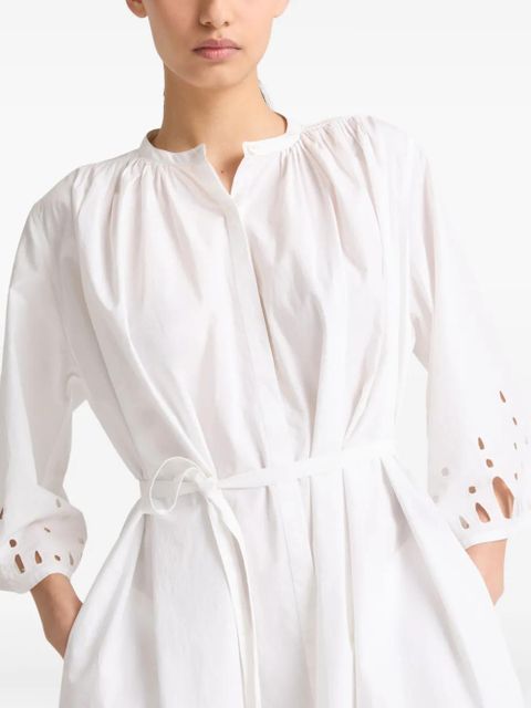 Yves Salomon pleated midi dress - White