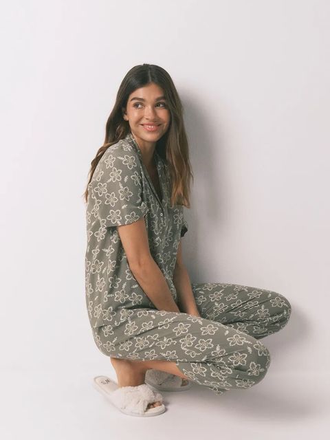 women'secret piżama damska kolor zielony 4852101