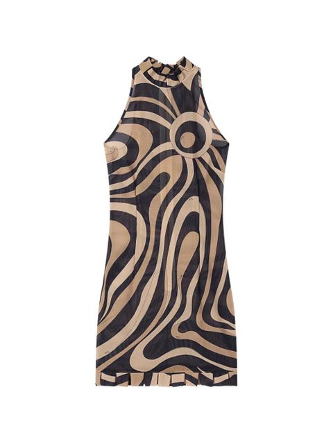 PUCCI Marmo print dress with ruffle details - Black - zdjęcie produktu nr 1