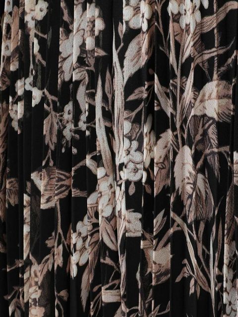 ZIMMERMANN floral-print pleated midi dress - Black