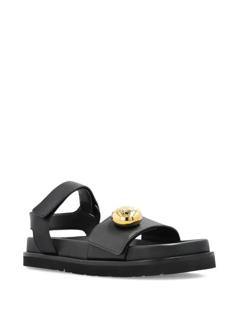 LOEWE Pebble leather sandals - Black - zdjęcie produktu nr 2